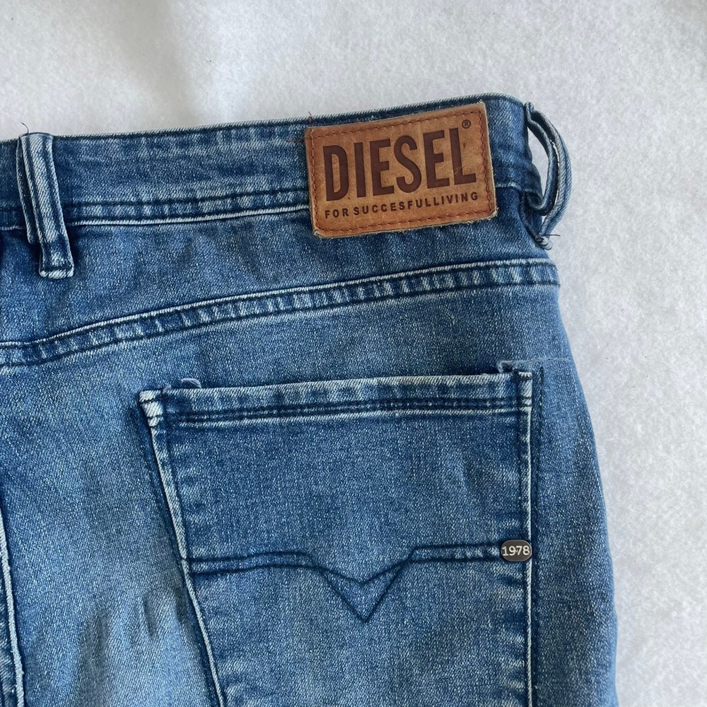Diesel JoggJeans Denim Sweatpants Mens 36 Blue Zatiny Bootcut Stretch Italy